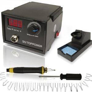 Pyrography Kit Wood Burning Kit 60W Digital Display Adjustable Temperature Pyrography Machine,with 23 Pyrography Wire Tips,Australia Plug