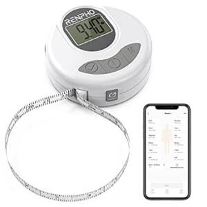 RENPHO Tape Measure for Body, Smart Bluetooth Digital Body Measuring Tape for Weight Loss, Body Fat Monitor, Muscle Gain, Fitness Bodybuilding, Retractable, Measures Body Part Circumferences