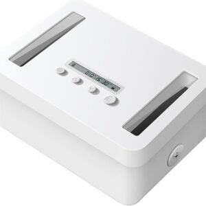 Metal Time Lock Box, Phone Locked box with Timer, Locking Safe Storage, Self-Control Locker with USB C Charge, Child Lock, Smart Timed Release Jail for Phone/iPad Mini etc.