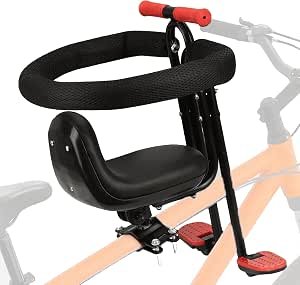 Front Mount Kids Bike Seat Carrier with 55 lb Capacity - Bike Chair for Ages 2-4 Years