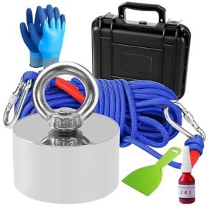 360 Magnet Fishing kit -1000LB's Powerful with Strong N52 Magnet