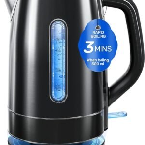 Electric Kettle 1.7L, Stainless Steel Fast Boil Kettle
