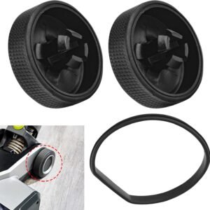 2 Sets of Upgraded Replacement Wheel and Gasket for Ryobi 18v Cordless Stick Vac PCL720B, PCL720K, PBLSV716B, PBLSV716K, PBLSV717B, PBLSV717K Cordless Vacuum Cleaner - Silicone Replacement Wheels