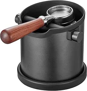 Stainless Steel Coffee Knock Box Organizer, Large Capacity for 23 Espresso Pucks Espresso Machine Accessory, Heavy Duty Espresso Knock Box Container for Coffee Grounds Bin