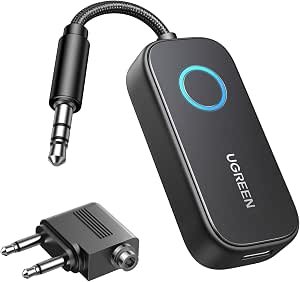 UGREEN Bluetooth 5.3 aptX HD Airplane Transmitter Receiver 2 in 1