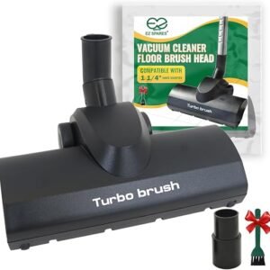 EZ SPARES Universal Vacuum Cleaner Turbo Floor Brush Head 1 1/4" 32mm Turbo Brush with Longer Wiper Hardwood Flooring Big Wheel Fits Most Vacuum Brands