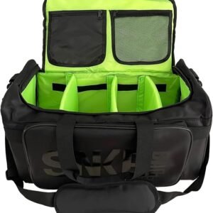Gym Bag for Men & Women, Sports Duffle Bag with Padded Shoulder Strap, Organised Workout Holdall with Internal Dividers, Mesh & Zip Pockets for Gym, Training and Travel,