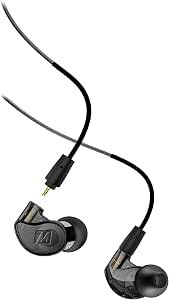 MEE Audio M6 PRO in Ear Monitor Headphones for Musicians, 2nd Gen Model with Upgraded Sound, Memory Wire Earhooks & Replaceable Cables, Noise Isolating Professional Earbuds, 2 Cords Included (Black)