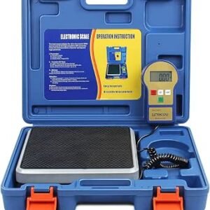 BACOENG Digital Electronic Refrigerant Charging Weight Scale 220lbs for HVAC AUTO AC Freon Recovery with Auto Shut-Off, Back Light, 9V Battery and Portable Case