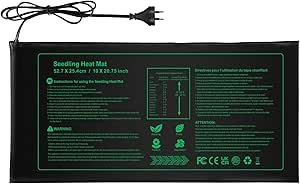 Seedling Heat Mat Durable Waterproof Plant Heating Pad 25.4 x 52.7CM for Germination, Indoor Gardening, Greenhouse